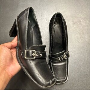 Vintage Coach Square Toe Heels Buckle Detail